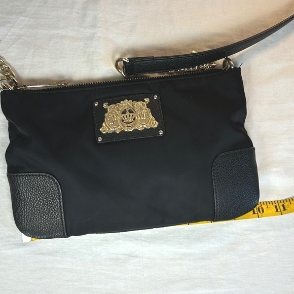 Y2K Juicy Couture Black Staple Crossbody Bag Gold Quiet Luxury Whimsigoth - Picture 7 of 12